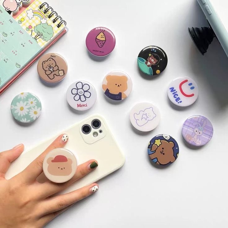 Cute Cartoon Phone Grip Holder – 360° Rotating Pop Grip for Smartphones - Image 2