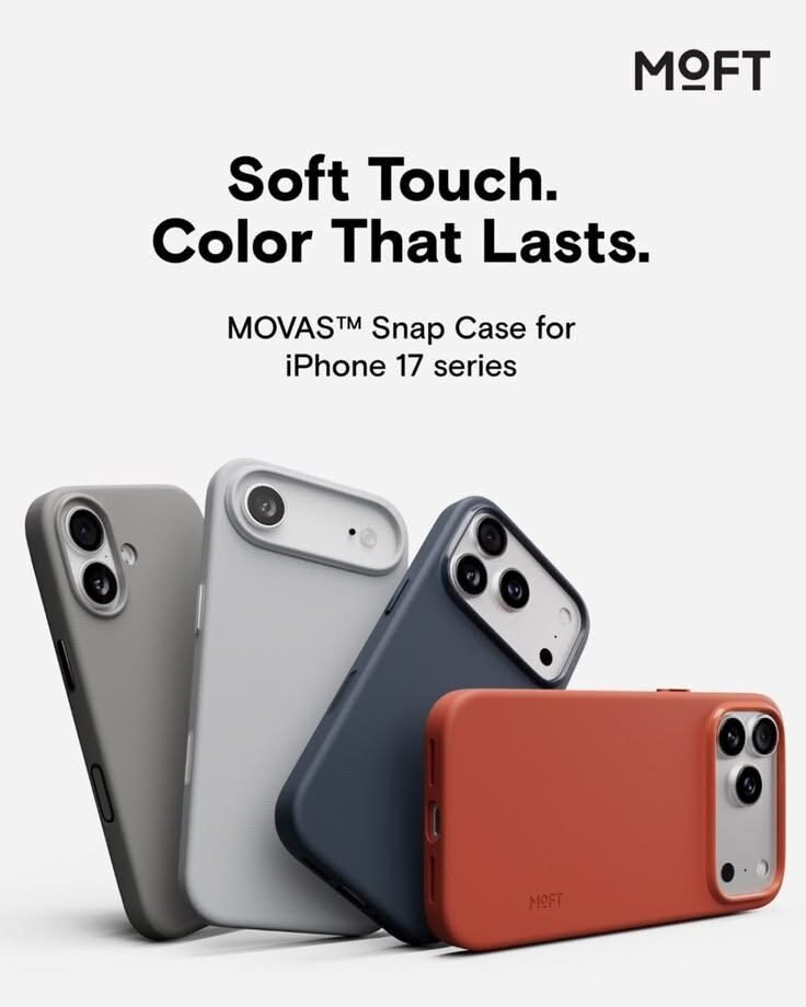 MOVA™ Snap Case for iPhone 17 Series – Soft Touch Protective Phone Case